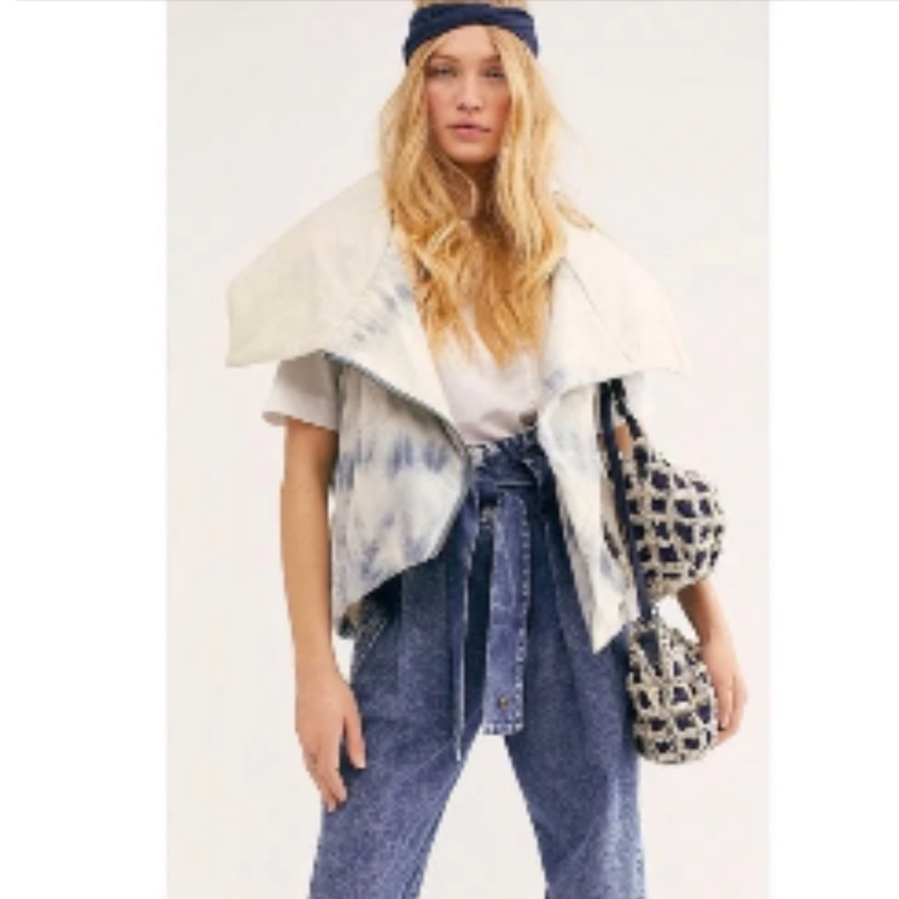 Free People Sherpa Lined Denim Vest